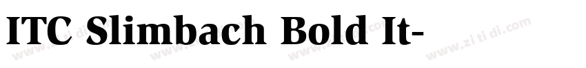 ITC Slimbach Bold It字体转换